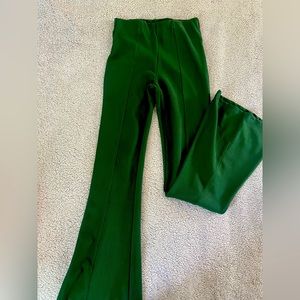 Hunter green flare pants